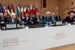 Il Presidente Mattarella alla prima sessione di lavoro del vertice Arraiolos