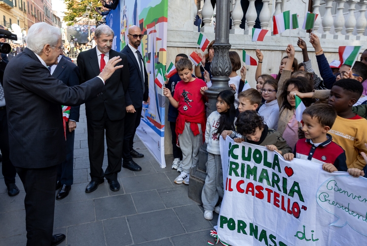 Imperia - Il Presidente Sergio Mattarella al suo arrivo a Imperia, in occasione della 39ª Assemblea annuale delle Province d’Italia