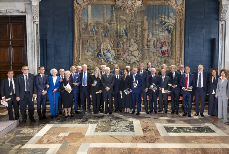 Il Presidente Sergio Mattarella con i nuovi Cavalieri del Lavoro, nominati il 2 giugno 2026