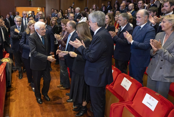 Il Presidente Sergio Mattarella alla proiezione in anteprima della miniserie "Livatino - Il giudice e i suoi assassini"