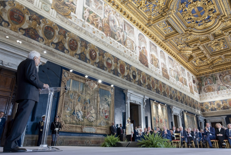 Il Presidente Sergio Mattarella in occasione della cerimonia di consegna delle Stelle al Merito del Lavoro per l’anno 2026