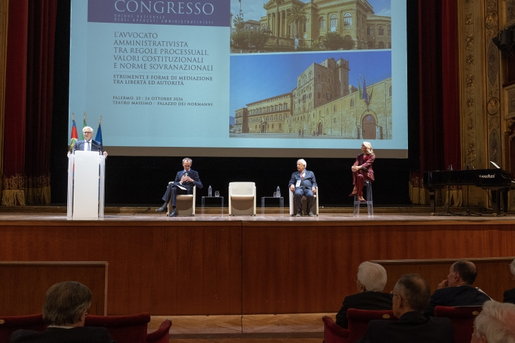 Il Presidente della Repubblica Sergio Mattarella alla giornata inaugurale dell’VIII Congresso nazionale degli avvocati amministrativisti