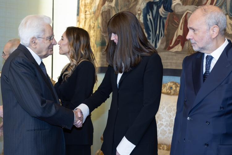 Il Presidente della Repubblica Sergio Mattarella con Anna Maria Bernini, Ministro dell’Università e della ricerca – Rappresentante del Governo, Orazio Schillaci, Ministro della salute, in occasione della cerimonia di celebrazione de “I Giorni della Ricerca"
