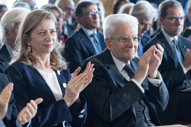 Il Presidente della Repubblica Sergio Mattarella in occasione della cerimonia di celebrazione de "I Giorni della Ricerca"

