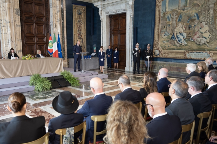 Orazio Schillaci, Ministro della salute, in occasione della cerimonia di celebrazione de "I Giorni della Ricerca”
