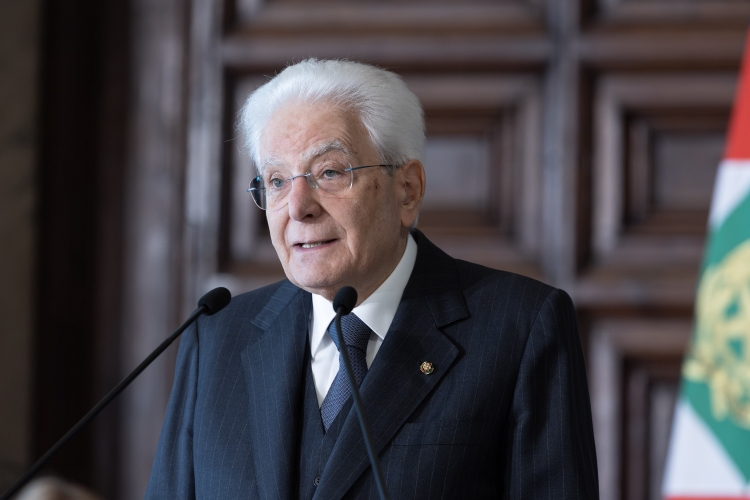 Il Presidente della Repubblica Sergio Mattarella in occasione della cerimonia di celebrazione de "I Giorni della Ricerca"
