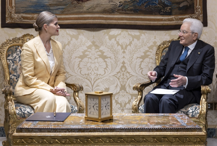 Il Presidente Sergio Mattarella con Fernandez Delgado, Presidente della Repubblica di Costa Rica