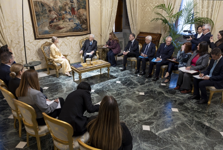 Il Presidente Sergio Mattarella con Fernandez Delgado, Presidente della Repubblica di Costa Rica