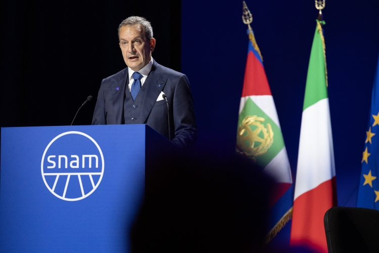 Agostino Scornajenchi, Amministratore delegato di SNAM, in occasione della cerimonia dell'85° anniversario di costituzione di SNAM
