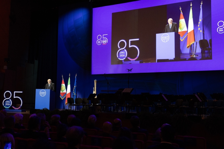  Gilberto Pichetto Fratin, Ministro dell’Ambiente e della Sicurezza Energetica – Rappresentante di Governo, in occasione della cerimonia dell'85° anniversario di costituzione di SNAM
