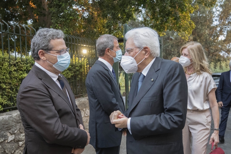 Il Presidente della Repubblica Sergio Mattarella con Gianfranco Miccichè, Presidente dell’Assemblea Regionale Siciliana
