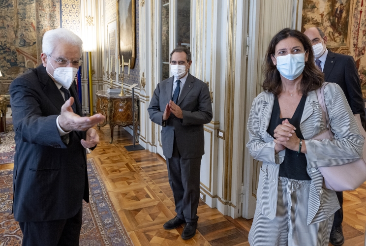 Il Presidente Sergio Mattarella accoglie Carlo Fuortes e Marinella Soldi, rispettivamente Amministratore Delegato e Presidente della RAI-Radiotelevisione italiana