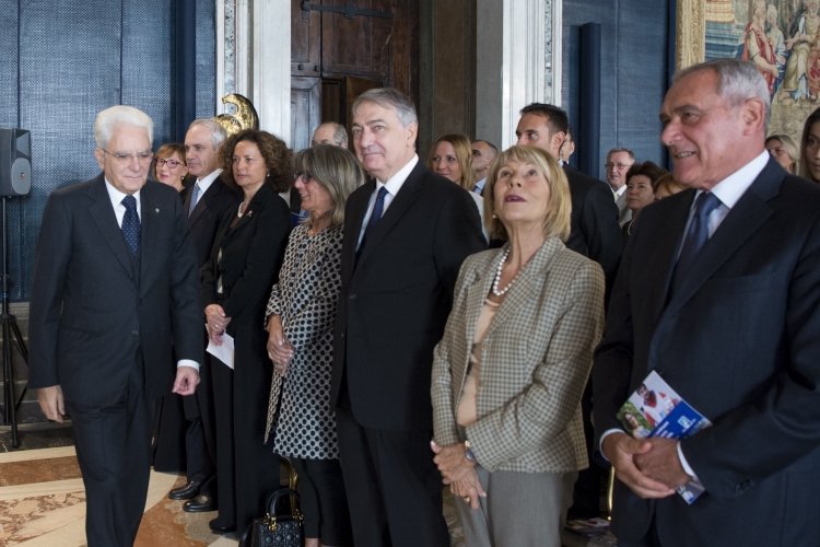 Il Presidente Sergio Mattarella durante la celebrazione della Giornata Nazionale per la Ricerca sul Cancro.