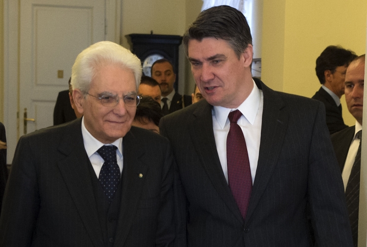 Il Presidente Sergio Mattarella con il Primo Ministro Zoran Milanović