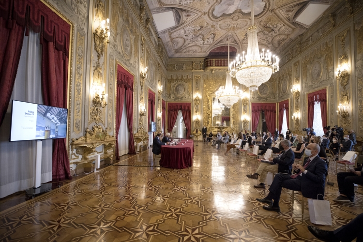 Un momento della conferenza di presentazione di "Quirinale Contemporaneo 2021"