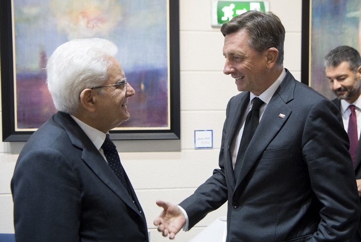 Il Presidente Sergio Mattarella con il Presidente della Repubblica di Slovenia Borut Pahor