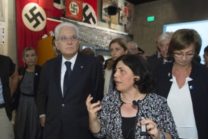 Il Presidente Sergio Mattarella nel corso della visita al Memoriale dell’Olocausto, Yad Vashem