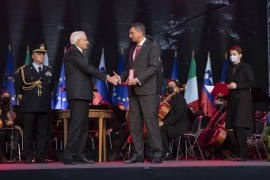Pahor e Mattarella alla Cerimonia di celebrazione della designazione congiunta di Nova Gorica e Gorizia quali Capitale Europea della Cultura 2025