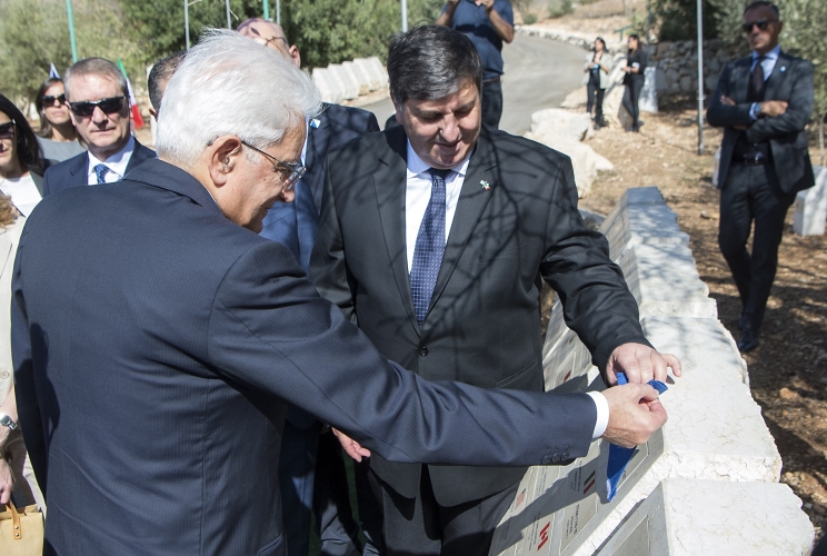 Il Presidente Sergio Mattarella alla Foresta delle Nazioni