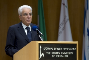 Il Presidente Sergio Mattarella all'Università Ebraica di Gerusalemme