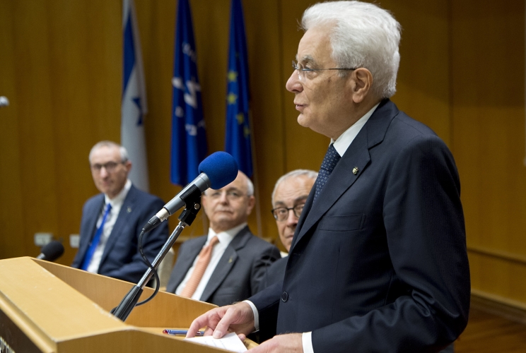 Il Presidente Sergio Mattarella all'Università Ebraica di Gerusalemme