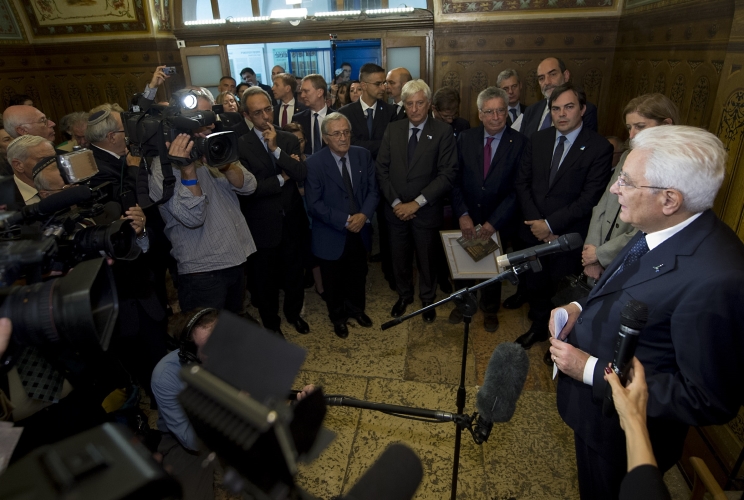 Il Presidente Sergio Mattarella al Tempio Italiano