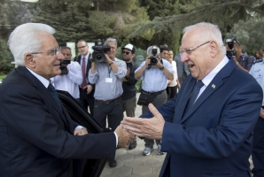 Il Presidente Sergio Mattarella con il Presidente dello Stato d'Israele Reuven Rivlin