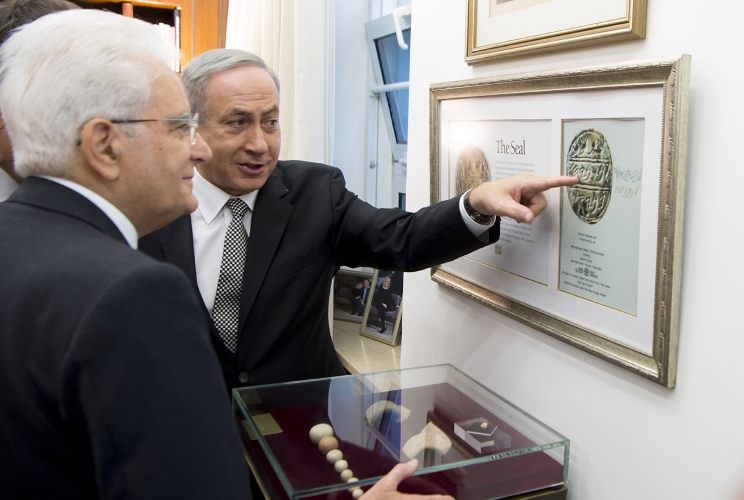 Il Presidente Sergio Mattarella con il Primo Ministro dello Stato d'Israele, Benjamin Netanyahu 