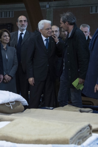 Il Presidente Sergio Mattarella incontra a Camerino la popolazione colpita dal sisma