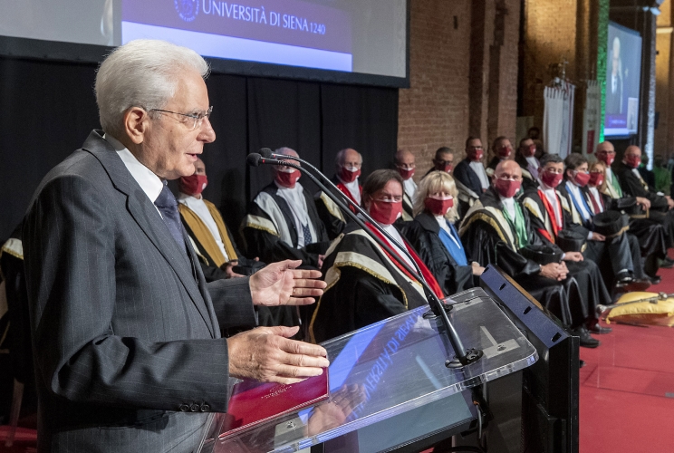 Il Presidente della Repubblica Sergio Mattarella all'Università degli Studi di Siena, in occasione dell'apertura dell'anno accademico