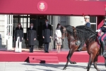 Mattarella al Palazzo Reale di Madrid accolto da le Loro Maestà, il Re di Spagna Filippo VI e la Regina Letizia
