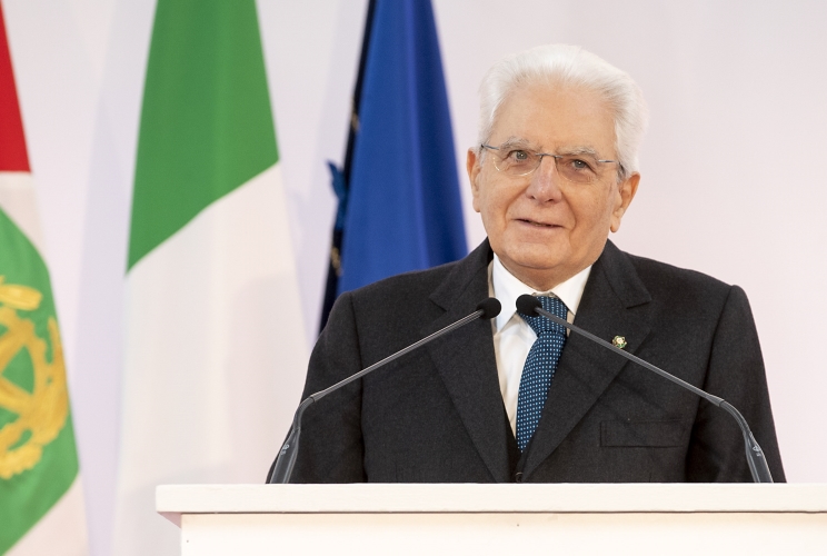 Il Presidente della Repubblica Sergio Mattarella in occasione della cerimonia di inaugurazione dell'anno accademico 2021/2022 dell'Università degli Studi di Enna "Kore"