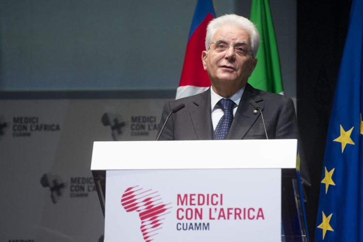 Il Presidente della Repubblica Sergio Mattarella al convegno dei "Medici con l'Africa - CUAMM"