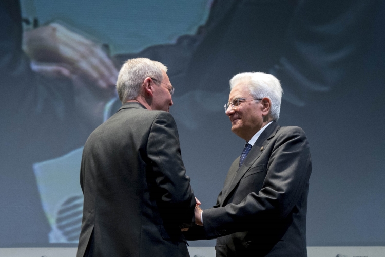 Il Presidente della Repubblica Sergio Mattarella al termine del 