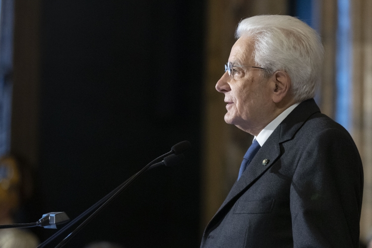 Il Presidente della repubblica Sergio Mattarella in occasione della cerimonia di insediamento al Palazzo del Quirinale