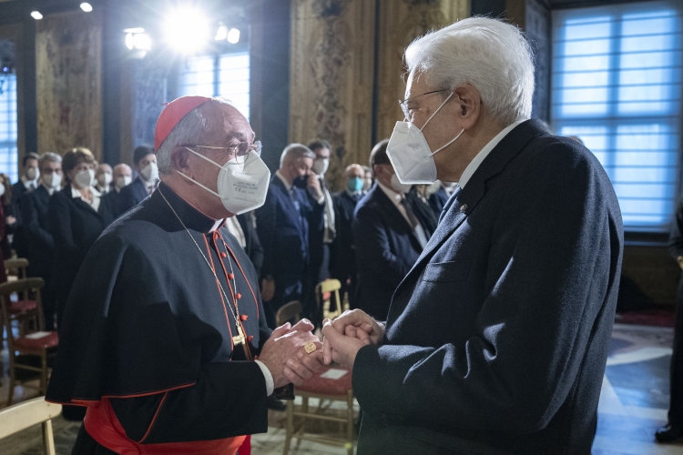 Il Presidente della Repubblica Sergio Mattarella  in occasione della cerimonia di insediamento
