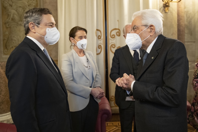 Il Presidente della Repubblica Sergio Mattarella con Mario Draghi, Presidente del Consiglio dei ministri,in occasione della Celebrazione del Giorno del Ricordo delle Foibe e dell’Esodo Giuliano-Dalmata
