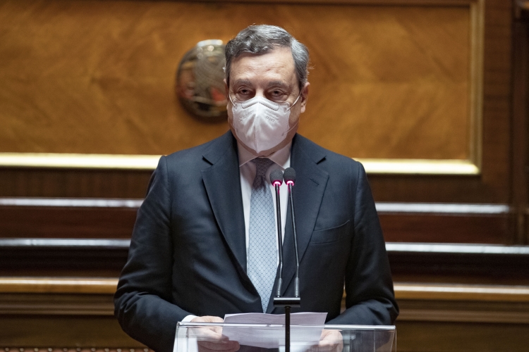 Il Presidente del Consiglio dei ministri Mario Draghi durante il suo intervento in occasione della Celebrazione del Giorno del Ricordo delle Foibe e dell’Esodo Giuliano-Dalmata
