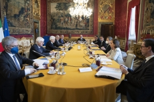 Il Presidente Sergio Mattarella in occasione del Consiglio Supremo di Difesa
