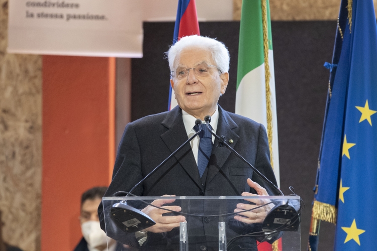 Il Presidente della Repubblica Sergio Mattarella in occasione della cerimonia di inaugurazione del nuovo "Campo dei Miracoli" a Corviale 