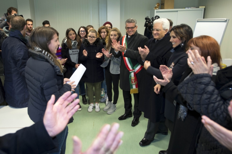 Il Presidente Sergio Mattarella visita l’Istituto Omnicomprensivo “A. De Gasperi – R. Battaglia” 