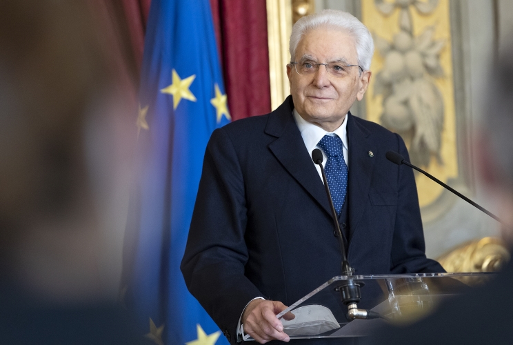 Il Presidente Sergio Mattarella nel corso dell'incontro con una rappresentanza dell’Aeronautica Militare, in occasione del 99° anniversario di fondazione