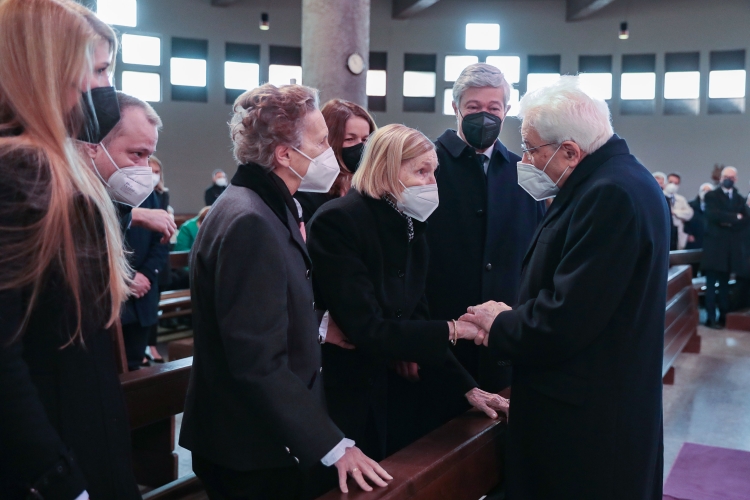 Il Presidente della Repubblica Sergio Mattarella alle esequie della Signora Maria Romana De Gasperi

