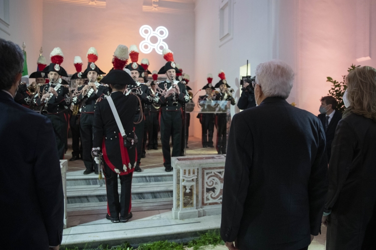 Il Presidente della Repubblica Sergio Mattarella alla cerimonia di inaugurazione di Procida Capitale della Cultura 2022  
