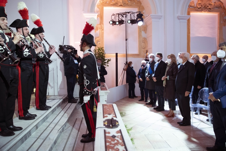 Il Presidente della Repubblica Sergio Mattarella alla cerimonia di inaugurazione di Procida Capitale della Cultura 2022  
