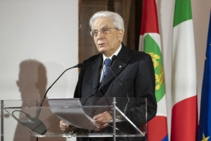 Il Presidente della Repubblica Sergio Mattarella,in occasione del suo indirizzo di saluto alla cerimonia di inaugurazione di Procida Capitale della cultura 2022  
