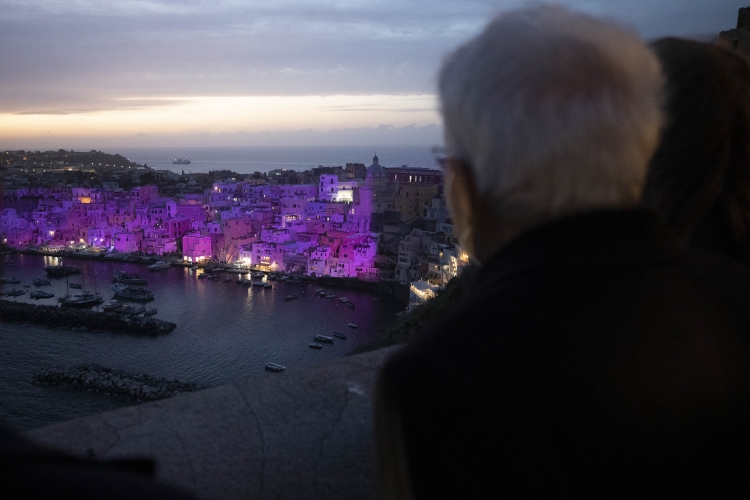 Il Presidente della Repubblica Sergio Mattarella alla cerimonia di inaugurazione di Procida Capitale della Cultura 2022  
