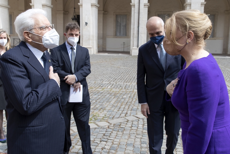 Il Presidente Sergio Mattarella con S.E. la Signora Zuzana Čaputová, Presidente della Repubblica Slovacca, in visita ufficiale