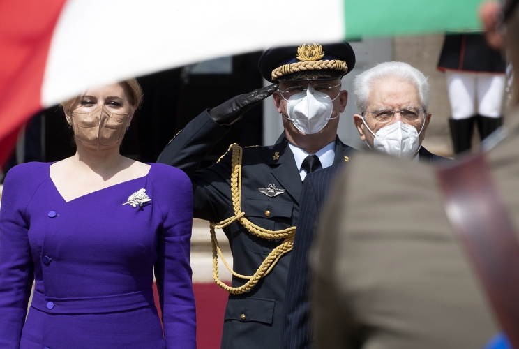 Il Presidente Sergio Mattarella con S.E. la Signora Zuzana Čaputová, Presidente della Repubblica Slovacca, in visita ufficiale