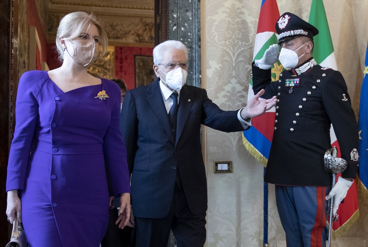 Il Presidente Sergio Mattarella con S.E. la Signora Zuzana Čaputová, Presidente della Repubblica Slovacca, in visita ufficiale